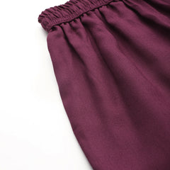 Women's Culottes | Calf-Length Pants with Double Pockets & Elastic Waistband