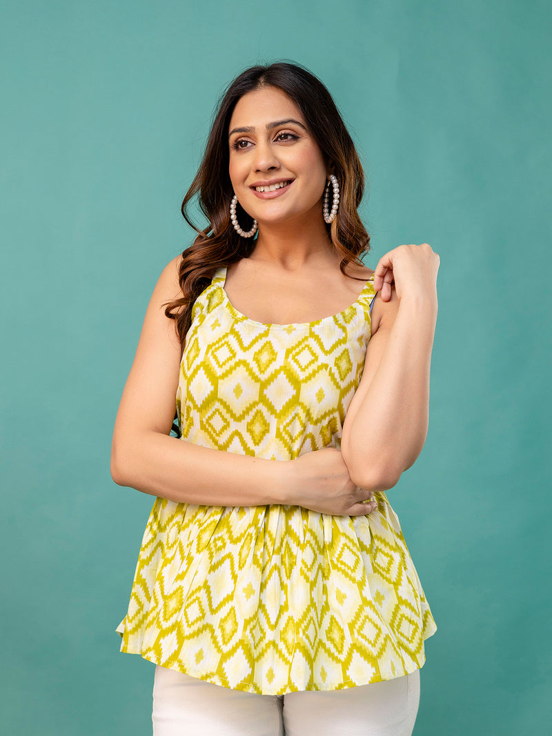 Strappy Peplum Top – Flattering Fit, All-Day Comfort, Sizes XS–XXL.