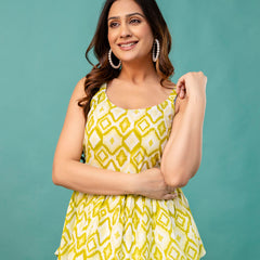 Strappy Peplum Top – Flattering Fit, All-Day Comfort, Sizes XS–XXL.