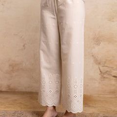Women’s Cotton Embroidered Wide-Leg Palazzos | Soft, Breathable & Elegant