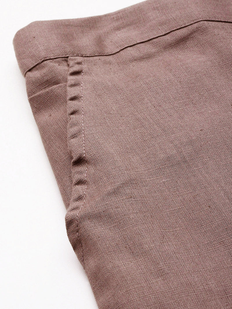 Cotton Pants - Double Pockets, Adjustable Waist, and Ankle-Length Fit