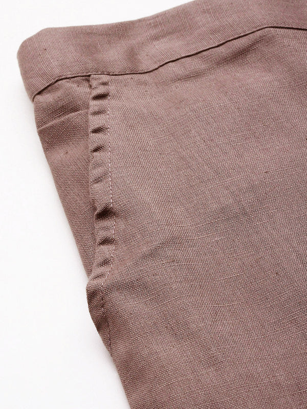 Cotton Pants - Double Pockets, Adjustable Waist, and Ankle-Length Fit