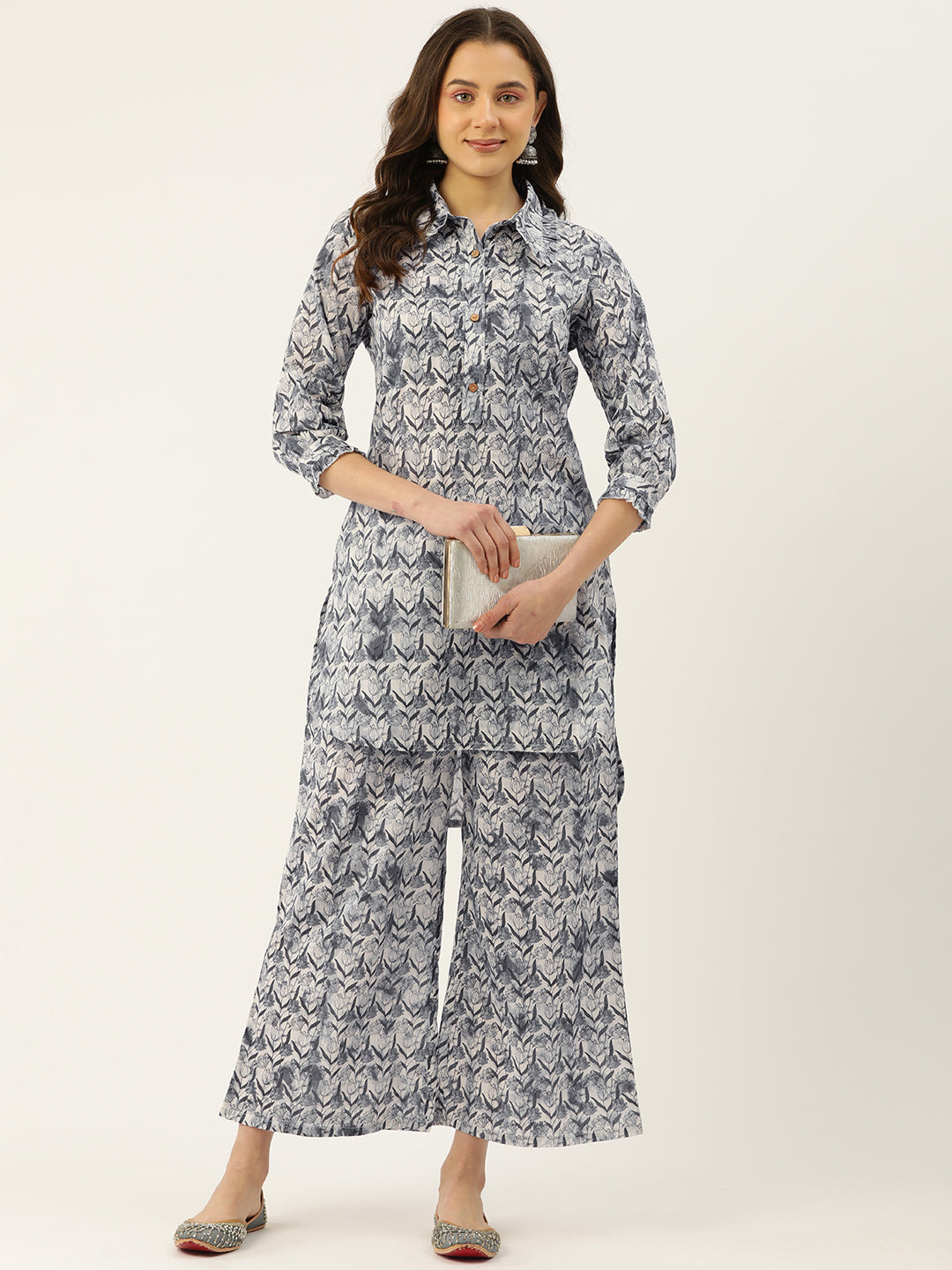 Floral Printed Pure Cotton Night Suits FRLW9050