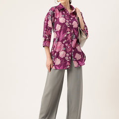 Versatile Collared Shirt with 3/4 Sleeves for Women – Elegant & Casual