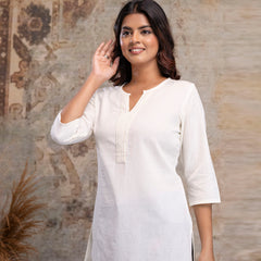 Elegant Short Kurti for Women – 3/4 Sleeves | Round Neck |
