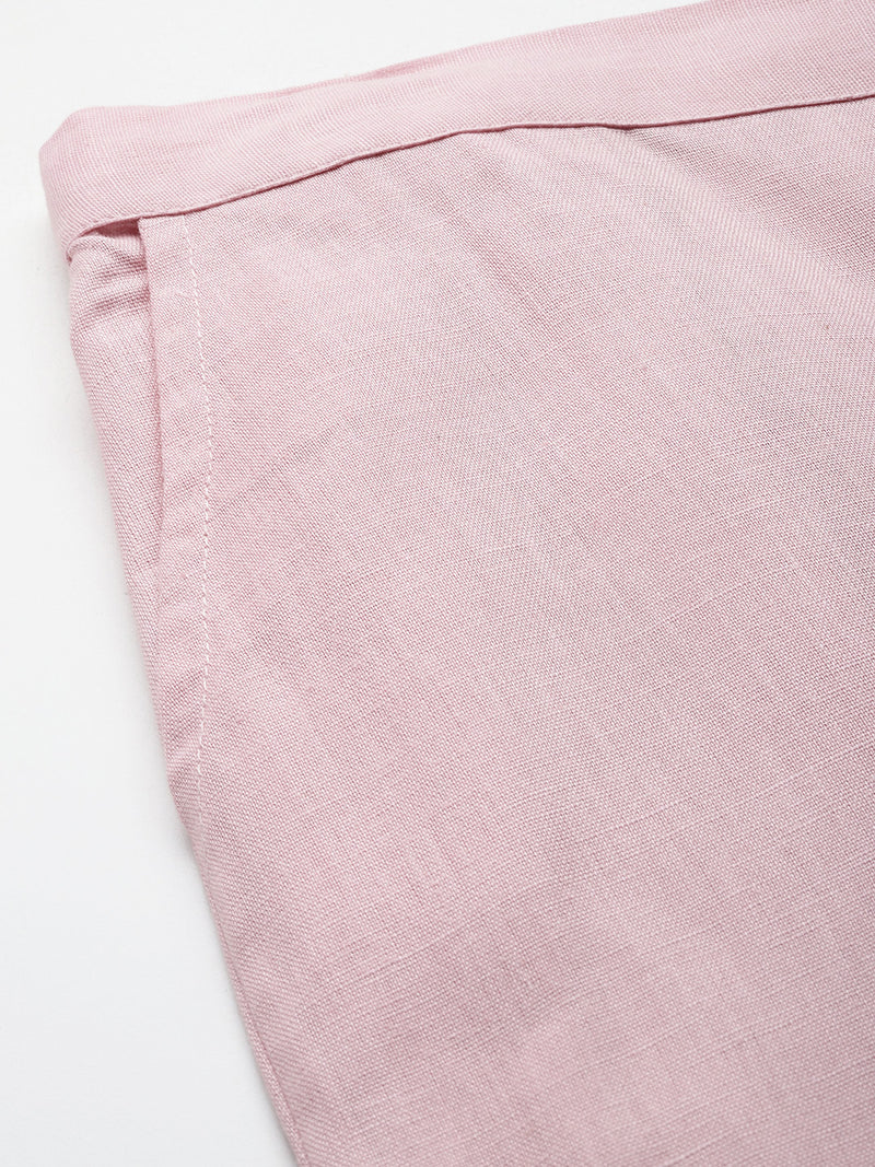 Cotton Pants - Double Pockets, Adjustable Waist, and Ankle-Length Fit