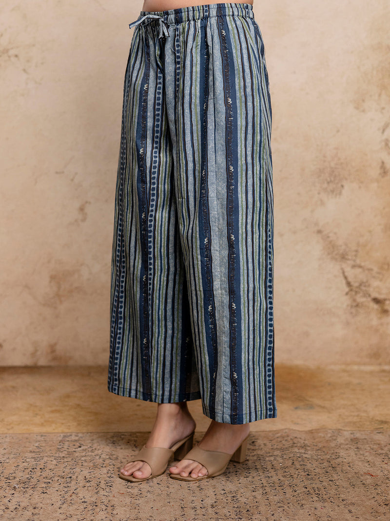 Women’s Elegant Cotton Printed Palazzos | Breathable & Flowy Fit