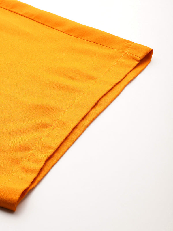 Women's Culottes | Calf-Length Pants with Double Pockets & Elastic Waistband