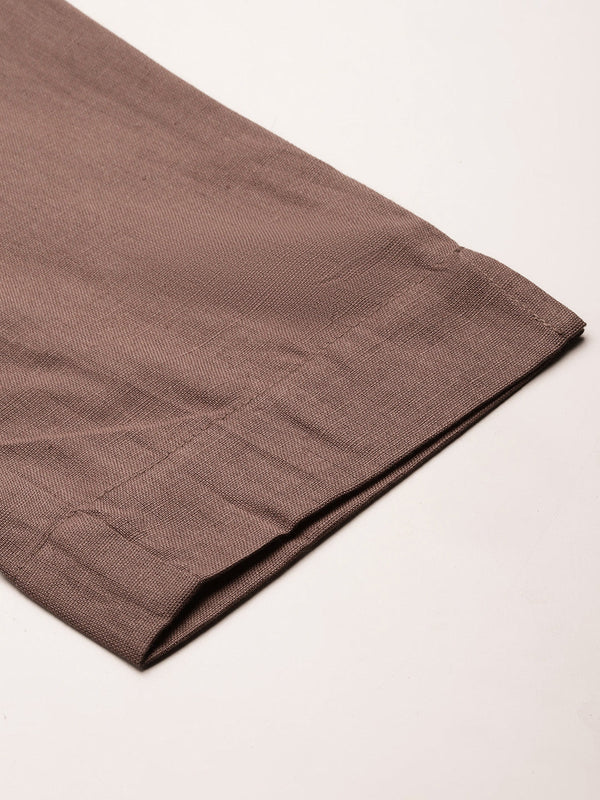 Cotton Pants - Double Pockets, Adjustable Waist, and Ankle-Length Fit