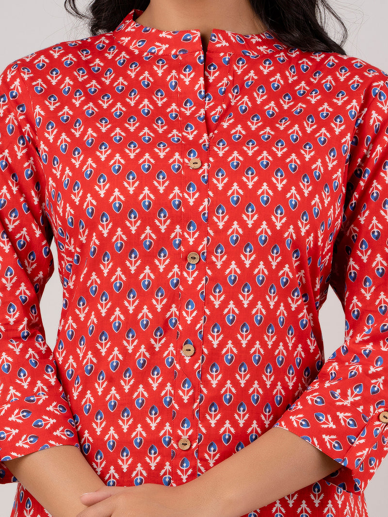 Feranoid Straight Knee Length Grey Colour Kurta For Women