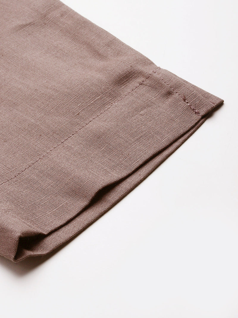 Cotton Pants - Double Pockets, Adjustable Waist, and Ankle-Length Fit