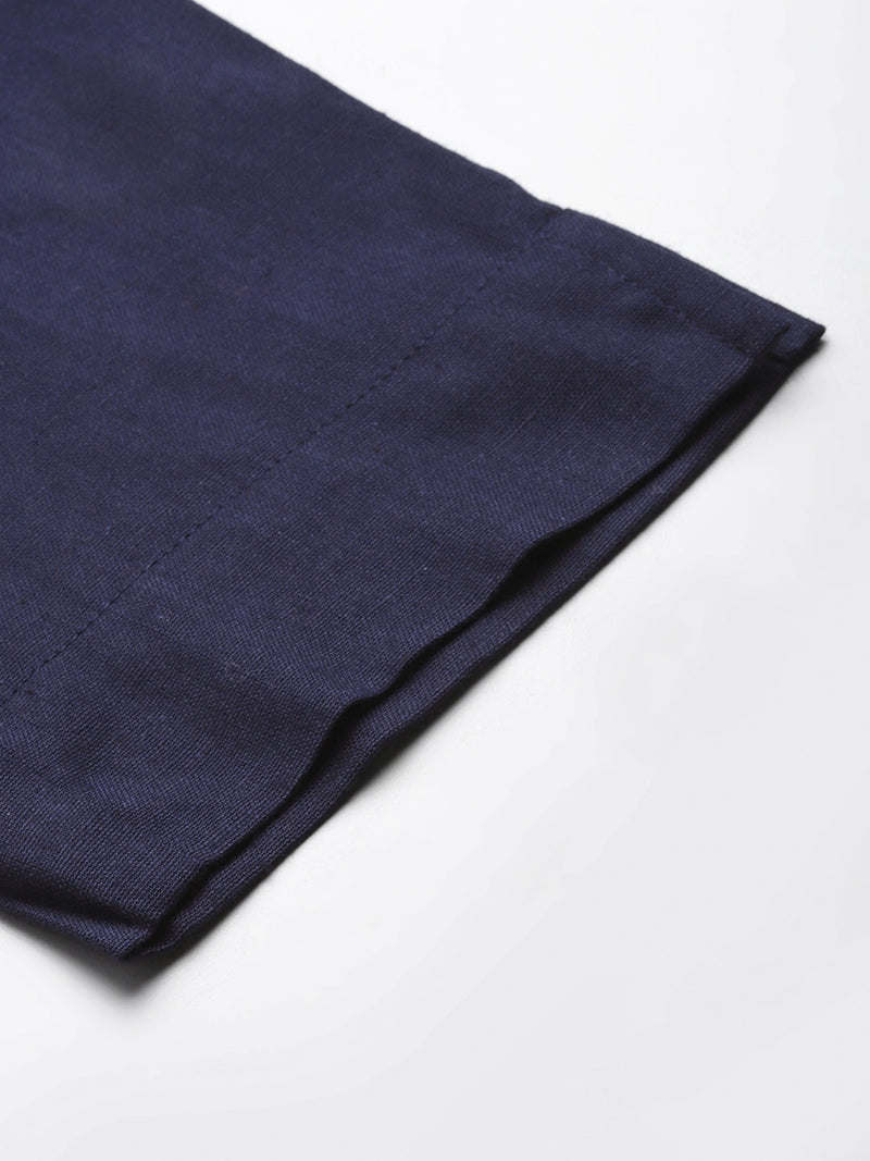 Women's Cotton Pants - Double Pockets, Adjustable Waist, and Ankle-Length Fit