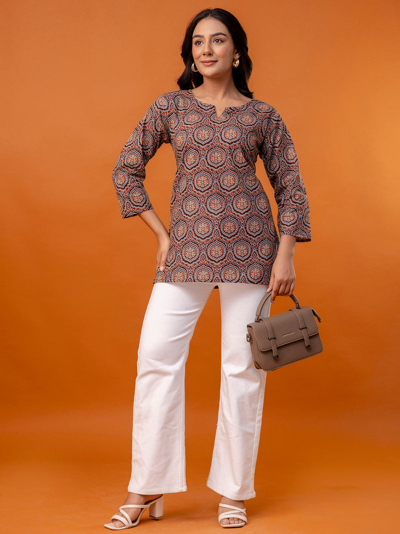 Elegant Printed top – Soft Cotton, Everyday Style, Sizes S–XXL.