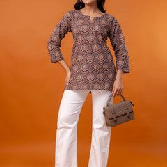 Elegant Printed top – Soft Cotton, Everyday Style, Sizes S–XXL.