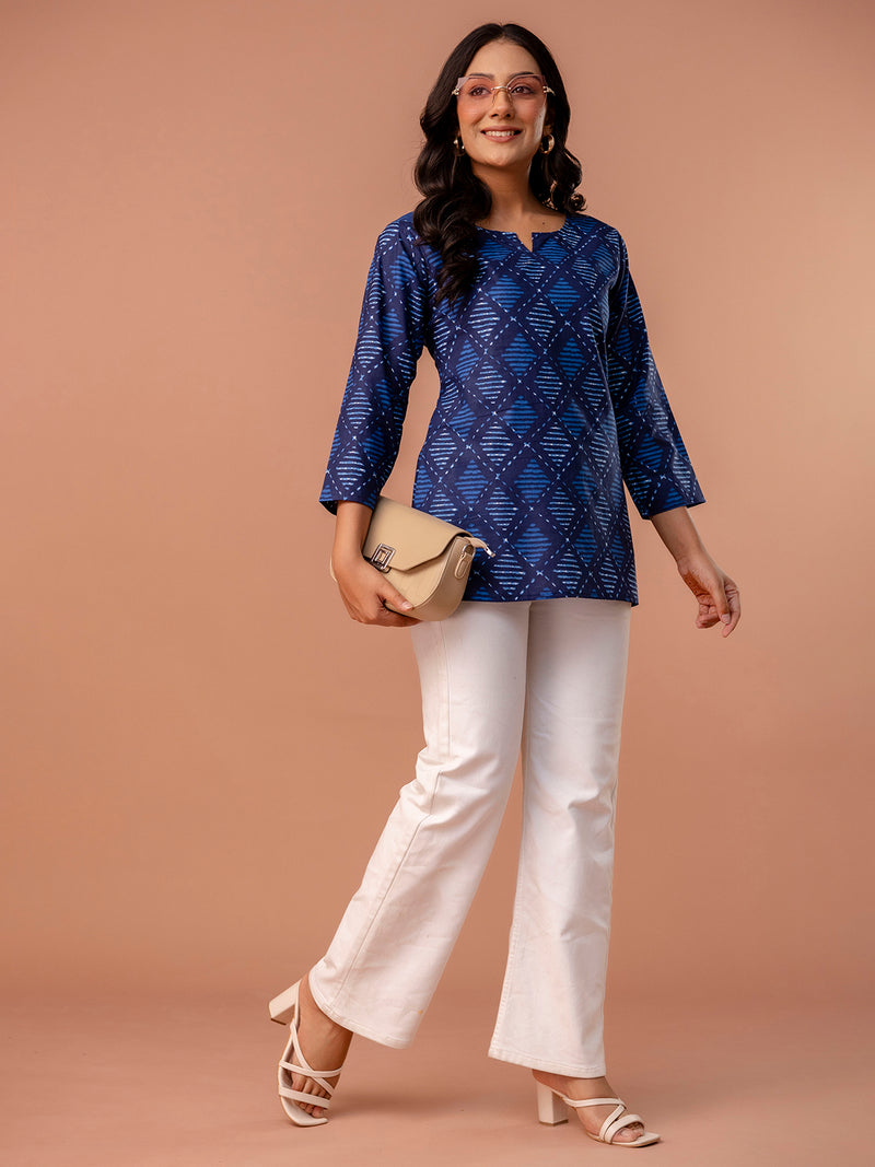 Elegant Printed top – Soft Cotton, Everyday Style, Sizes S–XXL.