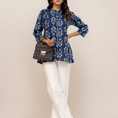 Elegant Mandarin Collar Printed Tunic – Stylish & Comfortable, Sizes
