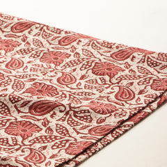 Red Women Pure Cotton Paisley Printed Palazzo Pants | Elastic Waist | Wide Leg