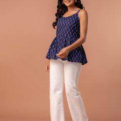 Strappy Peplum Top – Flattering Fit, All-Day Comfort, Sizes XS–XXL.