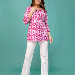 Elegant Printed top – Soft Cotton, Everyday Style, Sizes S–XXL.