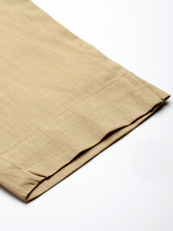 Cotton Pants - Double Pockets, Adjustable Waist, and Ankle-Length Fit