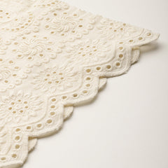 Beige Palazzos | Embroidered Elegnace With Elastic Waist & Single Pocket