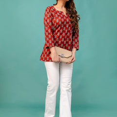 Elegant Printed top – Soft Cotton, Everyday Style, Sizes S–XXL.
