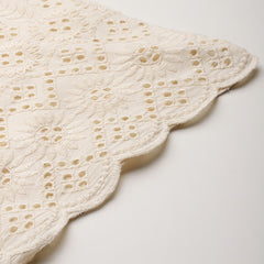 Beige Palazzos | Embroidered Elegnace With Elastic Waist & Single Pocket