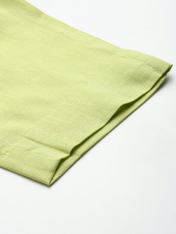 Cotton Pants - Double Pockets, Adjustable Waist, and Ankle-Length Fit