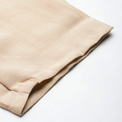 Off White Women's Embroidered Co-ord Set - Viscose Fabric Sleeveless Shirt and Pant