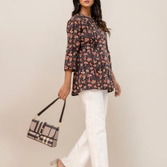 Elegant Mandarin Collar Printed Tunic – Stylish & Comfortable, Sizes