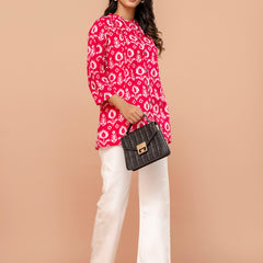 Elegant Mandarin Collar Printed Tunic – Stylish & Comfortable, Sizes