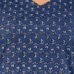 Ethnic Motifs Printed Gathers Cotton Tunic
