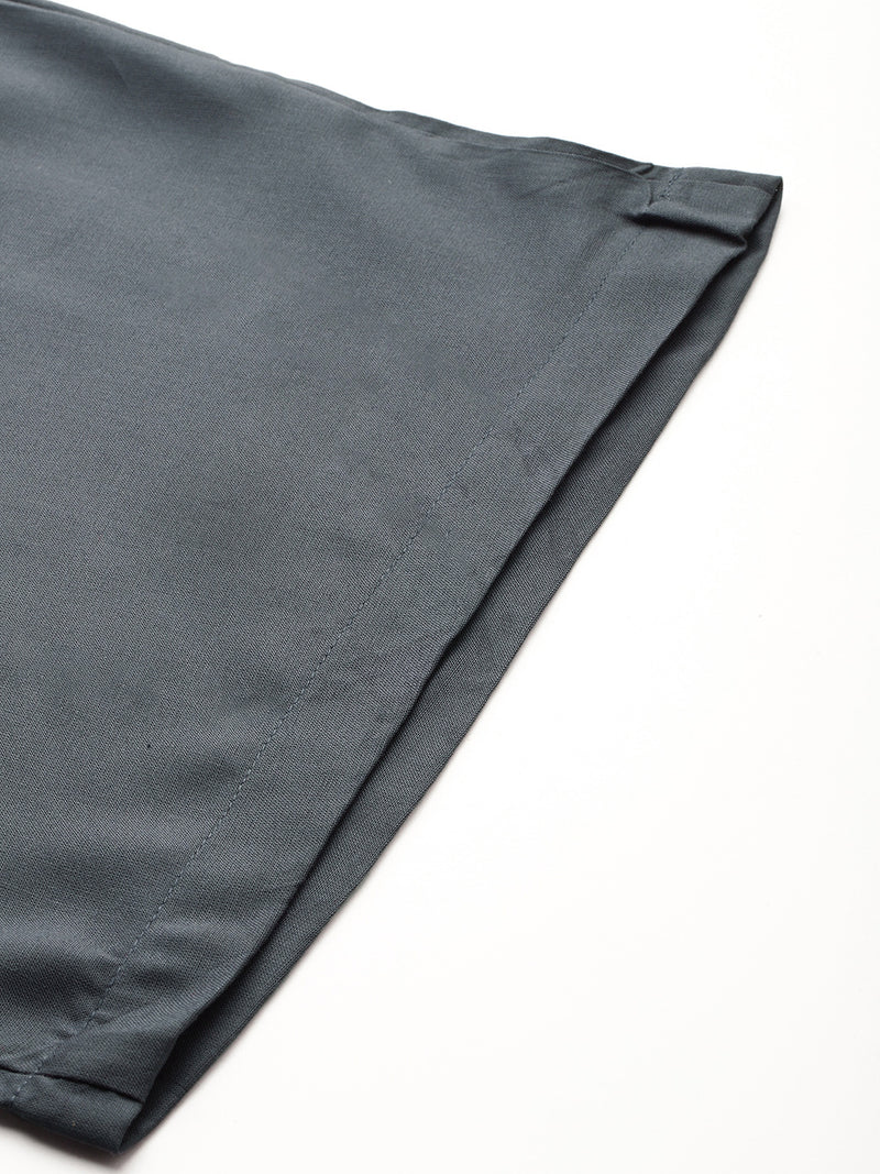 Women's Culottes | Calf-Length Pants with Double Pockets & Elastic Waistband
