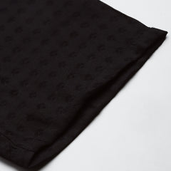 Black Women's Embroidered Co-ord Set - Viscose Fabric Full Sleeve Shirt and Pant