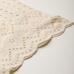 Beige Palazzos | Embroidered Elegnace With Elastic Waist & Single Pocket