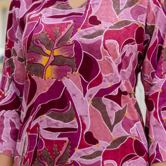 Pink Breezy Printed Cotton Co-Ord Set for Comfortable All-Day Wear