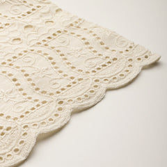 Beige Palazzos | Embroidered Elegnace With Elastic Waist & Single Pocket