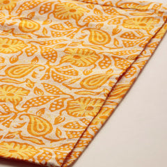 Yellow Women Pure Cotton Paisley Printed Palazzo Pants | Elastic Waist | Wide Leg