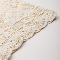 Beige Palazzos | Embroidered Elegnace With Elastic Waist & Single Pocket