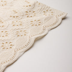 Beige Palazzos | Embroidered Elegnace With Elastic Waist & Single Pocket