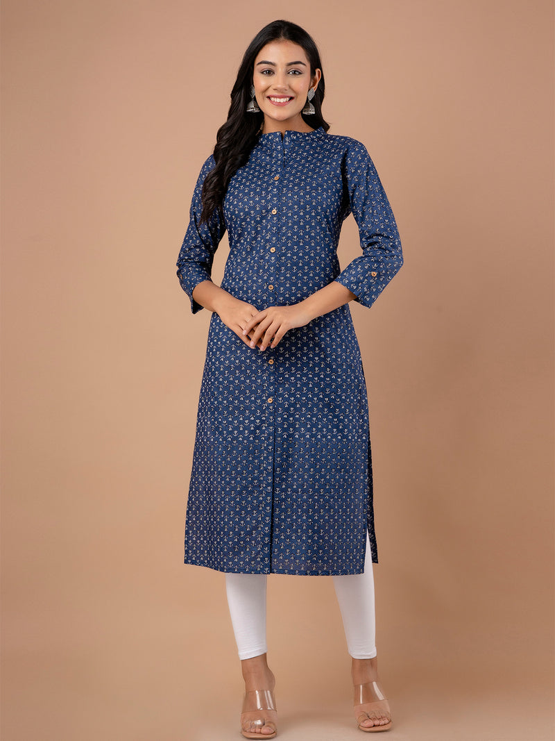 Feranoid Straight Knee Length Red Colour Kurta For Women