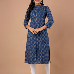 Feranoid Straight Knee Length Red Colour Kurta For Women