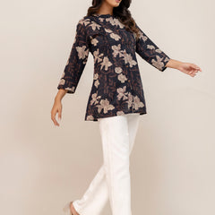 Elegant Mandarin Collar Printed Tunic – Stylish & Comfortable, Sizes