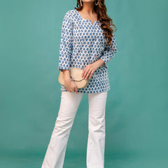 Elegant Printed top – Soft Cotton, Everyday Style, Sizes S–XXL.