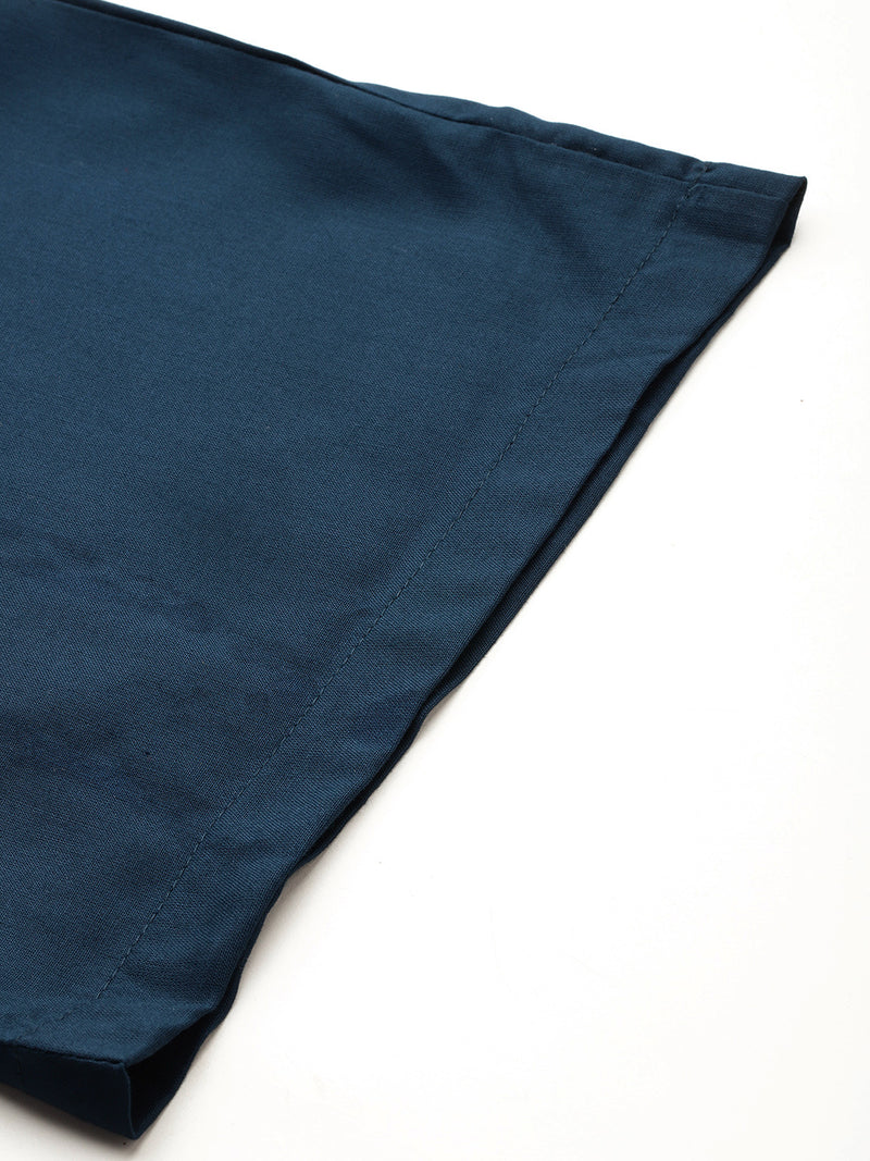 Women's Culottes | Calf-Length Pants with Double Pockets & Elastic Waistband