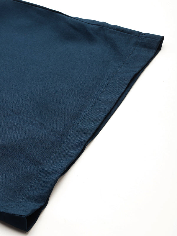 Women's Culottes | Calf-Length Pants with Double Pockets & Elastic Waistband