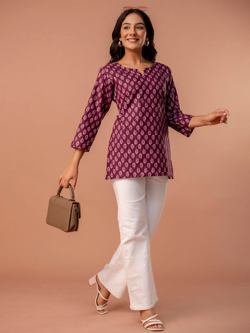 Elegant Printed top – Soft Cotton, Everyday Style, Sizes S–XXL.