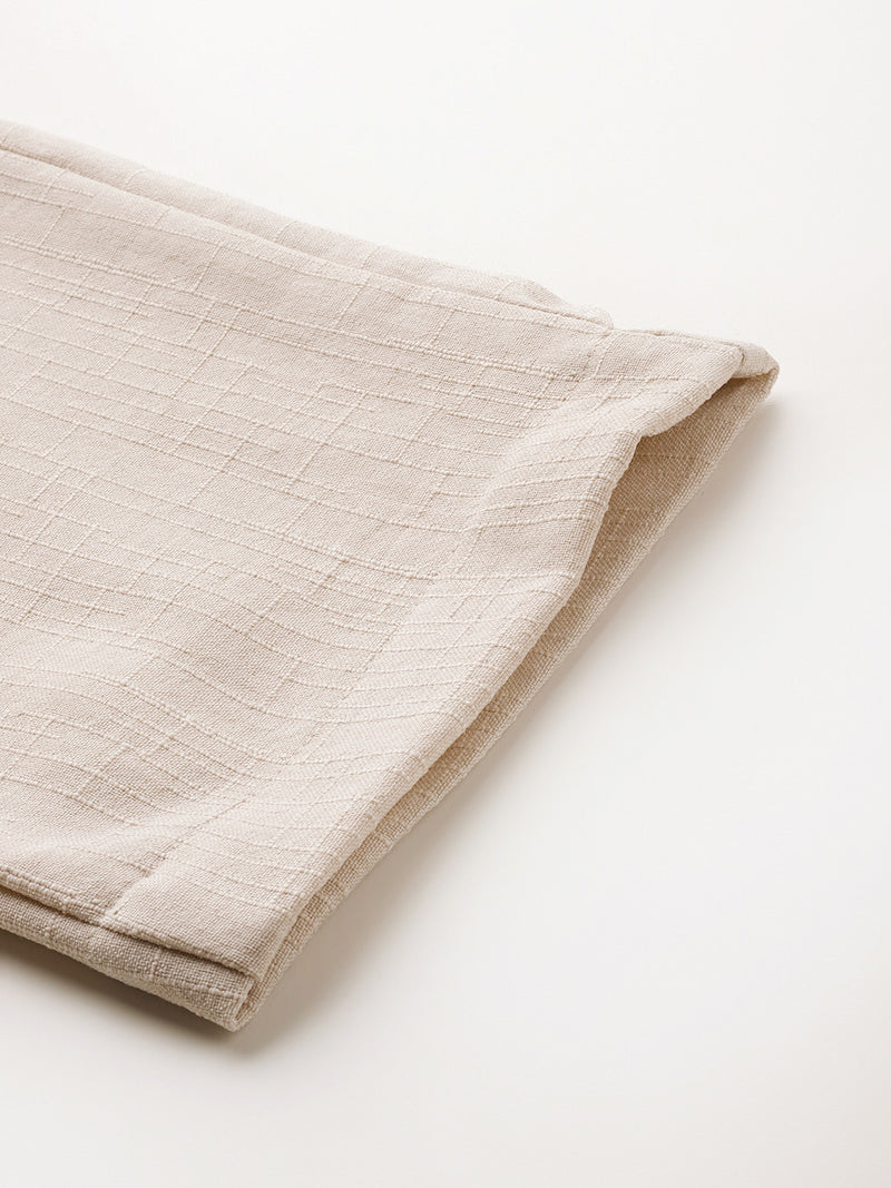 Brown Linen Trouser - Ankle-Length Pant , Partially Elasticated ,Double Pockets