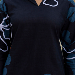 Black Breezy Printed Cotton Co-Ord Set for Comfortable All-Day Wear