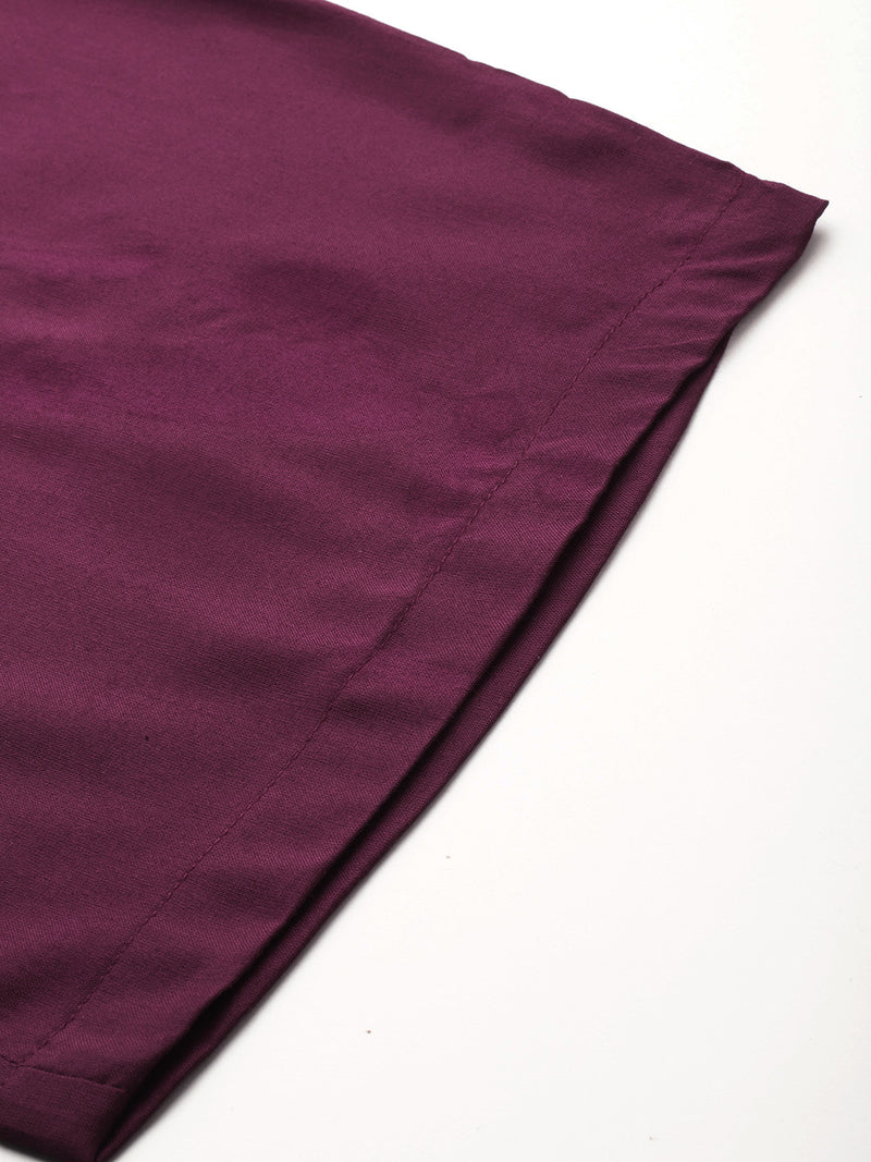 Women's Culottes | Calf-Length Pants with Double Pockets & Elastic Waistband